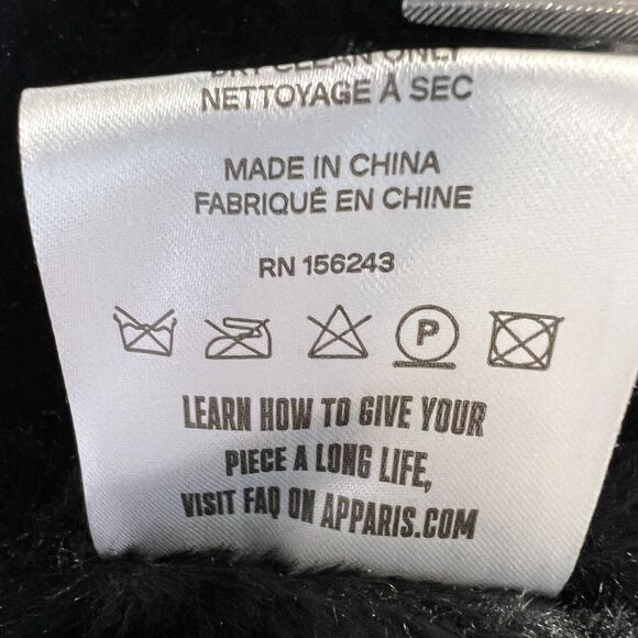 APPARIS Josh Cropped Puffer Jacket Womens SZ XS Blue Black Plaid Faux Fur Lined - Picture 11 of 11